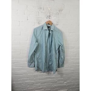 J. Crew Men's Collared Neck Button Down Shirt Long Sleeve Blue Size Large
